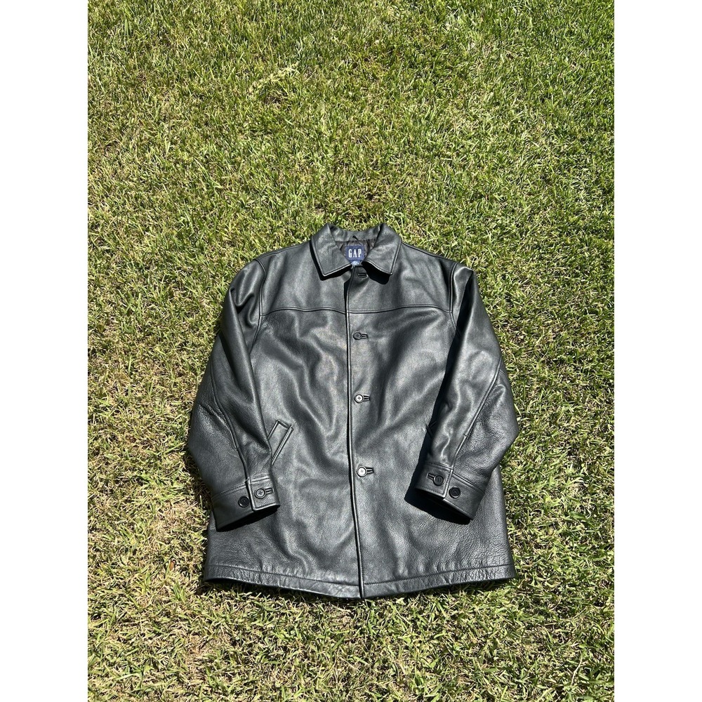 GAP Vintage Genuine Leather Car Coat Size Large